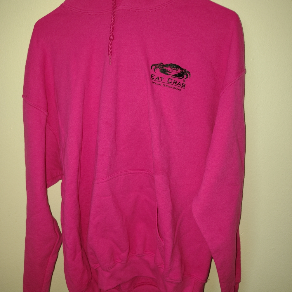 Pink Hoodie with Crab Logo